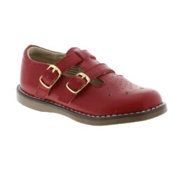 Footmates Kid’s Danielle Apple Red Leather