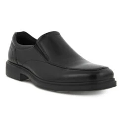 ECCO Men’s Helsinki 2.0 Apron Toe Slip On Black Leather