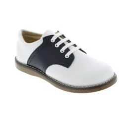 Footmates Kid’s Cheer Navy And White Leather