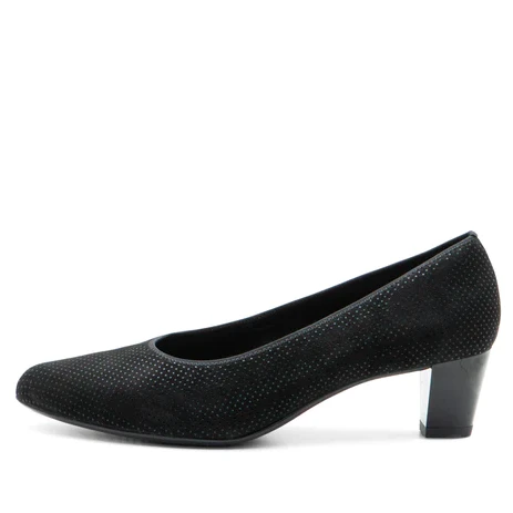 Ara Women’s Kelly Pump Black Puntikid Suede