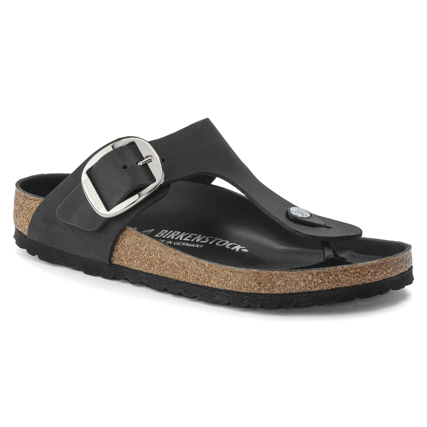Birkenstock Gizeh Big Buckle Sandal Black Oiled Leather