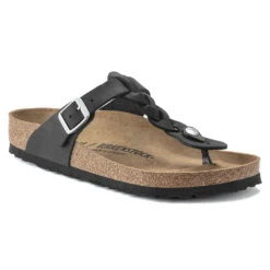 Birkenstock Gizeh Braid Sandal Black Oiled Leather