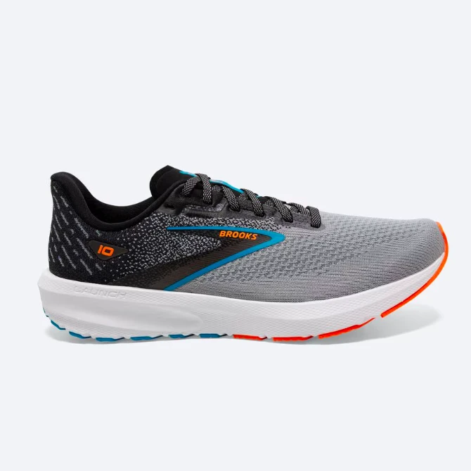 Brooks Men’s Launch 10 Black/Grey/Orange Clown Fish