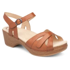 Dansko Women’s Season Camel Sandal Full Grain Leather
