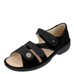 Finn Comfort Women’s Biella Sandal Schwarz Nubuck