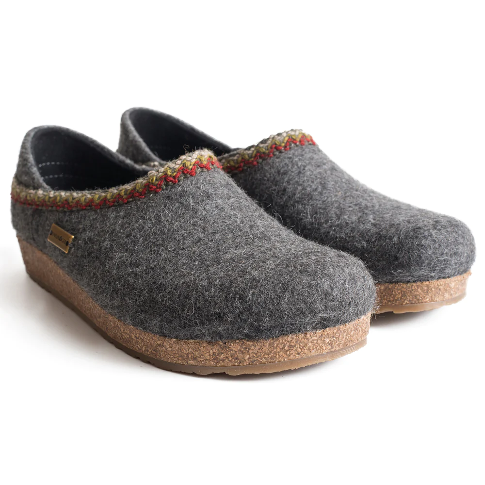 Haflinger GZH Zigzag Clog Grey
