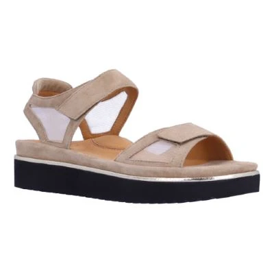 L’Amour Des Pieds Women’s Arna Sandal Taupe Suede