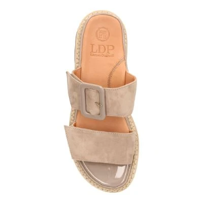 L’Amour Des Pieds Women’s Dalbir Sandal Taupe Kid Suede - Image 2