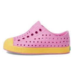 Native Kid’s Jefferson Sugarlite Slip-On Shoe Chillberry Pink/Pineapple Yellow