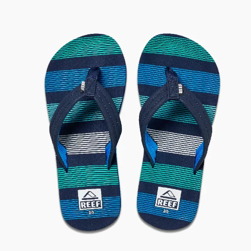 Reef Kid’s Ahi Sandal Deep Sea Stripes