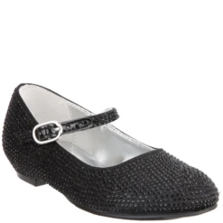 Nina Toddler’s Zelia Mary-Jane Black Satin